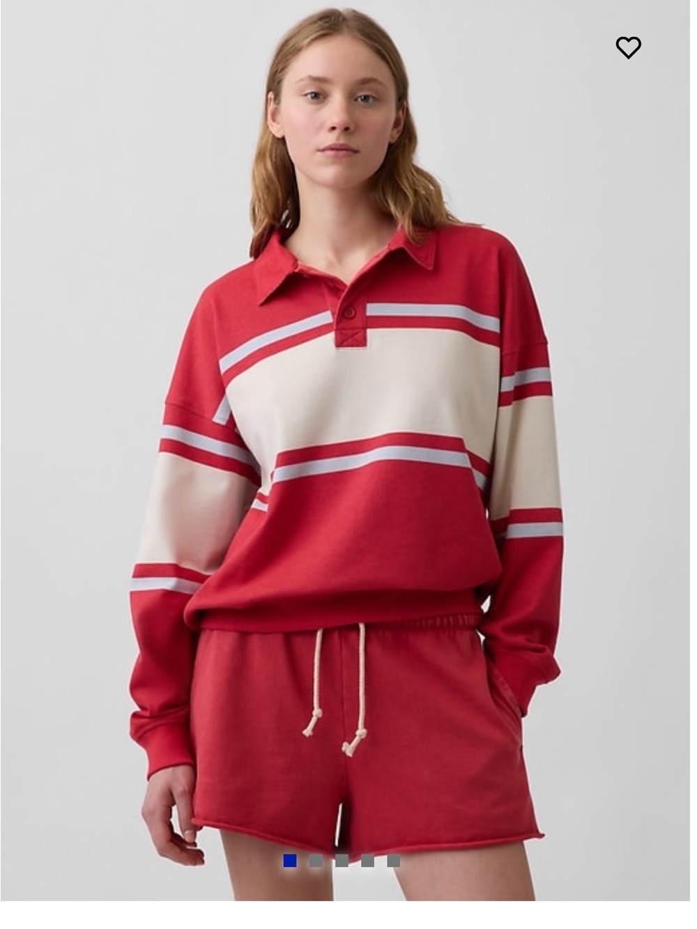 New GAP Women’s VintageSoft Terry Oversized Polo Sweatshirt